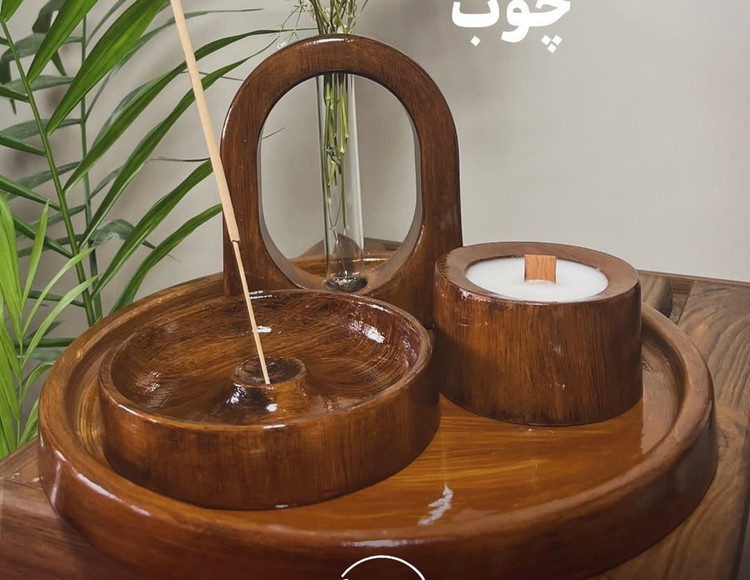 نیم ست دکوری طرح چوب کاملا ضداب و براق