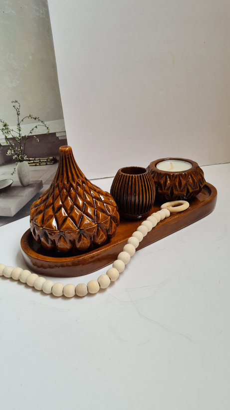 ست طرح چوب پودر سنگ مصنوعی مناسب جلو مبلی، میزتحریر، میز کنسول